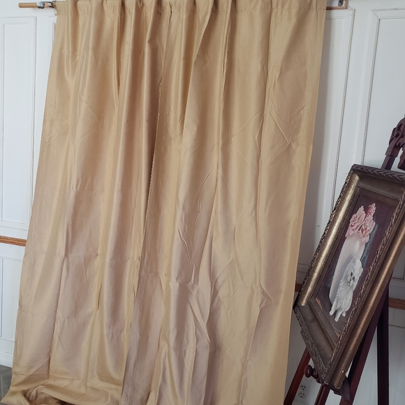 JC Penney Curtains 2 panels 80" x 106"  Gold  Lined Hidden Tab Weighted NEW - Picture 2 of 14